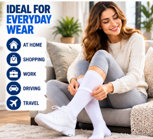 Britwear White Grip Socks UK 4–7 – Non-Slip Sole Everyday Socks | Ladies Sports, Yoga, Pilates, Gym & Home Socks – 1 Pair