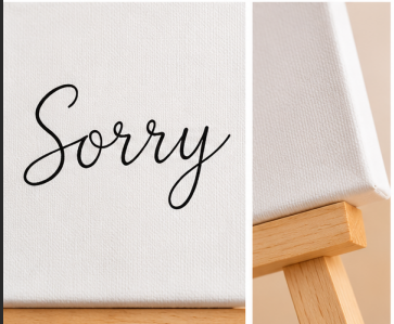 Sorry Mini Canvas Set with Wooden Easels – Apology Gift & Reconciliation Keepsake