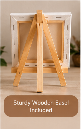 Home Sweet Home Mini Canvas Set with Wooden Easels – Housewarming Gift & Home Décor