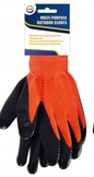 Multi-Purpose Outdoor Work Gloves – Breathable Non-Slip Grip Gardening & DIY Gloves | Latex Coated Palm, Orange or Blue