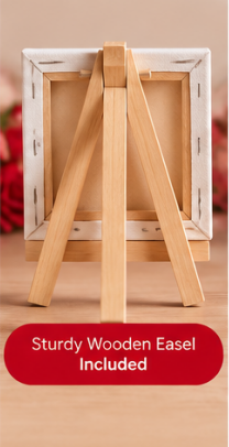 I Love You Mini Canvas Set with Wooden Easels – Valentine’s Day Gift & Romantic Keepsake