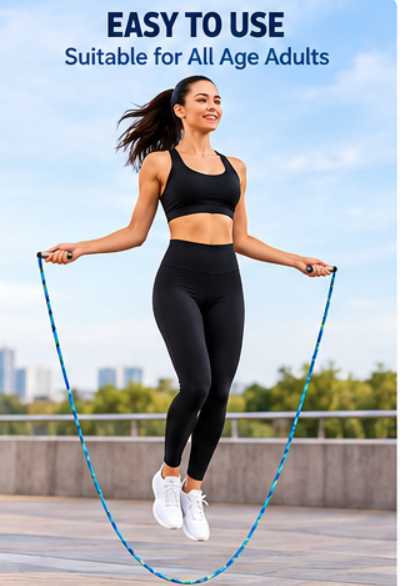 2.7m Skipping Rope with Wooden Handles – Lightweight Jump Rope for Fitness, Cardio, Gym & Home Workouts