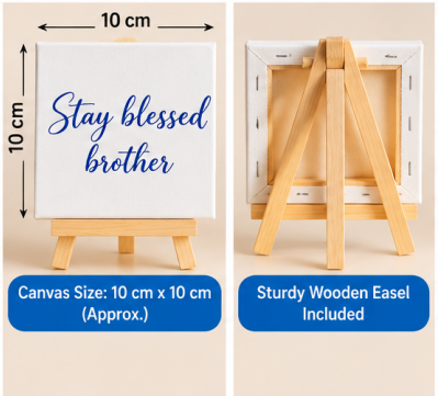 Stay Blessed Brother Mini Canvas Set with Wooden Easels – Brother Gift & Keepsake
