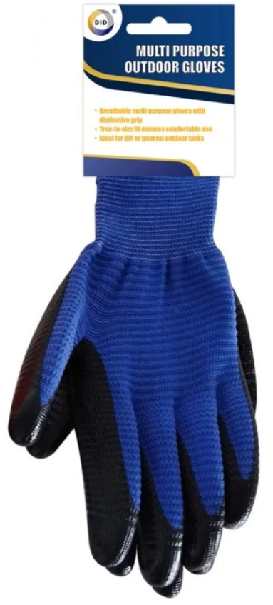 Multi-Purpose Outdoor Work Gloves – Breathable Non-Slip Grip Gardening & DIY Gloves | Latex Coated Palm, Orange or Blue