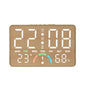 Digital Alarm Clock TEMP Humidity Week Comfort Level Dual Alarm Snooze Table Clock 12/24H Timer Auto Dimmable LED Wall Clock