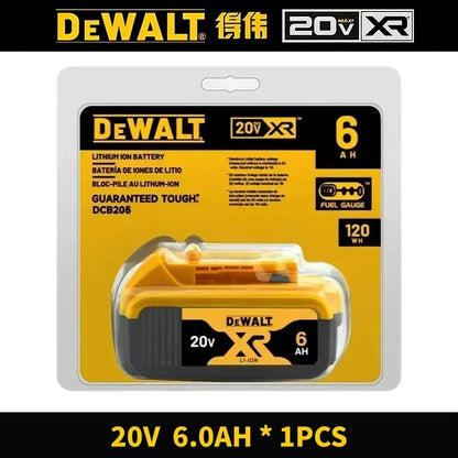 100% Original DeWalt 20V 6Ah 5Ah Battery Power Tool Replacement for DeWalt DCB206 DCB205 DCB202 DCB200 18V 20V Power Tool