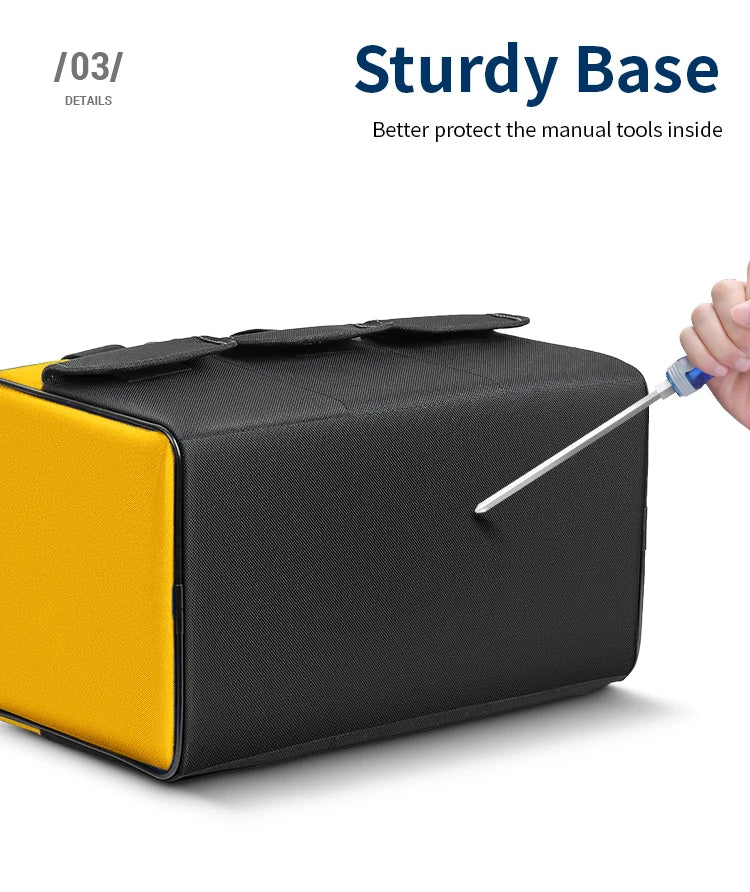 17 Inch Tool Bag, Large Tool Bag with 6 Exterior Pockets Electrician Tool Bag, for DIY Enthusiasts and Craftsmen