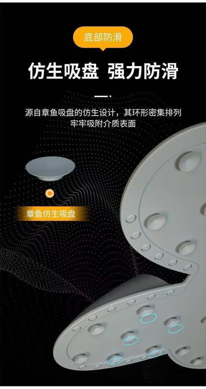Rabbit Anti Slip Bath Mat Circular Massage Design Back Suction Cup Scrubber Foot Back Shower Anti Fall Device Bathroom Supplies