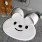 Rabbit Anti Slip Bath Mat Circular Massage Design Back Suction Cup Scrubber Foot Back Shower Anti Fall Device Bathroom Supplies