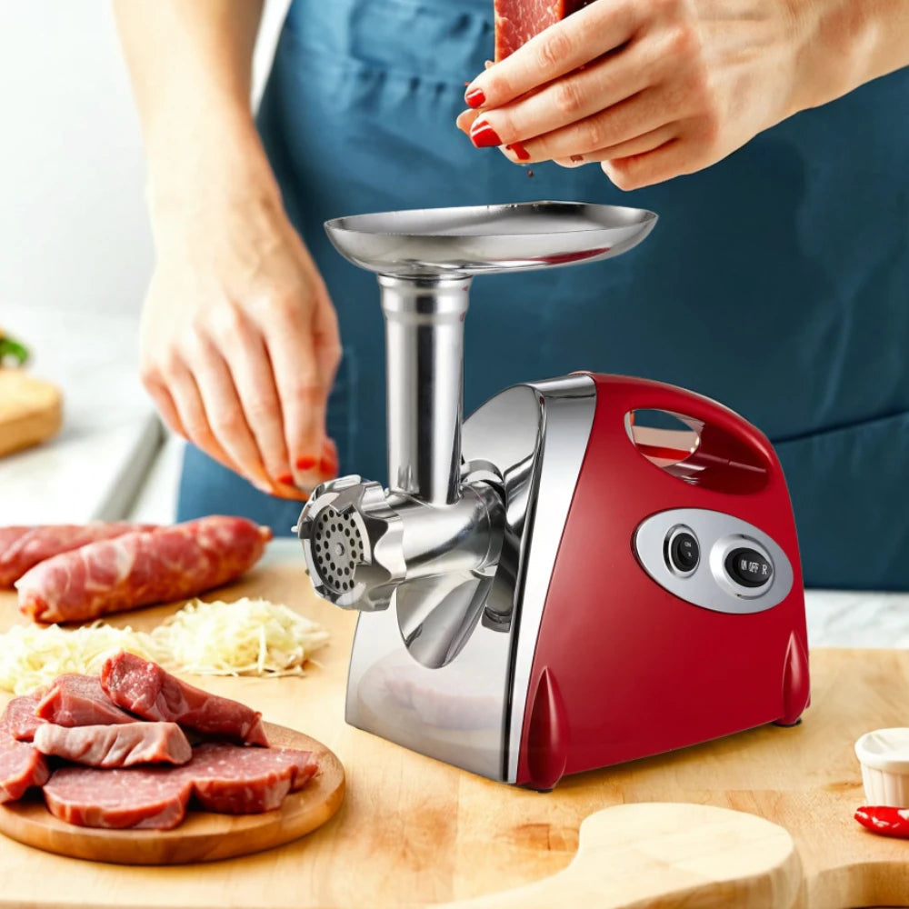 KOMORE Electric Manual Meat Grinder Kitchen Tool with Automatic Power-off Protection