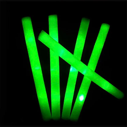 12/15/30/60Pcs RGB LED Glow Bulk Party Supplies Colorful LED Glow Sticks Foam Stick Cheer Tube Dark Light Birthday Wedding