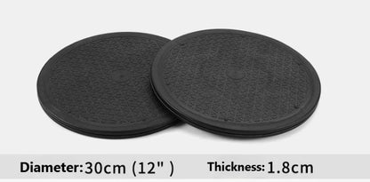8-12 Inch Heavy Duty Rotating Swivel Steel Ball Bearings Stand for Monitor TV Turntable Lazy Susans Black Round Shape