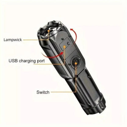 2X High Powered 9900000LM Super Bright LED Flashlight USB Rechargeable Torch