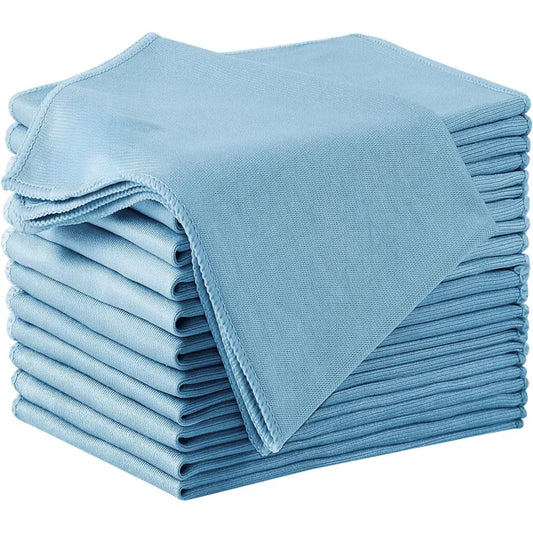 12Packaged Extra Large Microfiber Glass Cleaning Cloth - Super Absorbent，Lint-free and traceless，Independent Packaging，Suitable