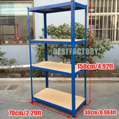 Shelving Unit for Garages & Sheds 150cm/180cm  Height Racking Storage Shelves Metal Shelving 5 Tier Boltless Garage Storage Unit
