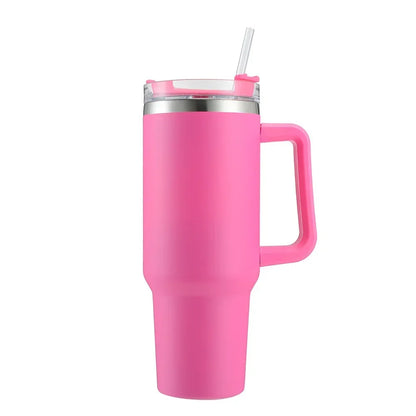 40oz Stainless Steel Insulated Water Bottle With Handle Drinking Cups Keeps Cold Tumbler With Lid Straw Mug for Summer Outdoor