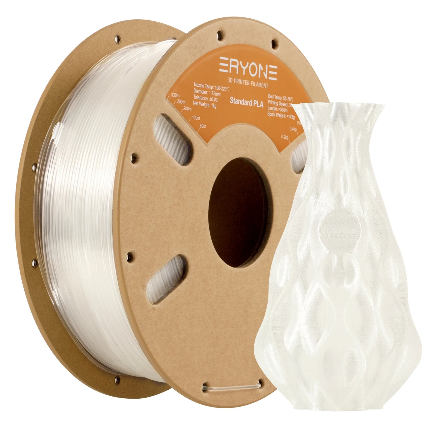 ERYONE 1/5/10KG Standard PLA Premium Filament 1.75mm 3D Print, Multicolor Available,big sale 1kg pla filament,1kg/spool