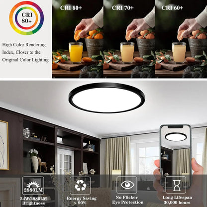 LED Ceiling Lights 220V Ultra-thin Ceiling Lamps Modern Chandelier Panel Lighting Fixture Waterproof Dustproof Three Proof Light