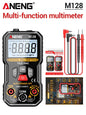 Digital Automatic Multimeter Tester 6000 count 600V AC Voltage current Voltmeter Ammeter NCV Resistance Back support frame tools