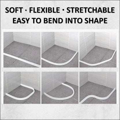 Bathroom Silicone Bendable Water Retaining Strip Shower Water Barrier Highl for Kitchen Separation Shower Accessories