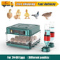 24-60 Eggs Double Electric Incubator Fully Automatic Chicken Duck Egg Hatcher Goose Pigeon Household Egg Incubator Green