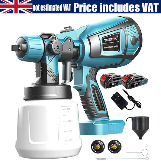 Cordless Paint Sprayer for Makita 18V 2pcs Battery Mini Paint Sprayer 1000ml Tank for Walls Ceilings, Fence, Wood