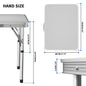 Mini Folding Camping Table, Aluminum Frame with Carry Handle, Adjustable Height, Portable Lightweight and Easy to Carry,