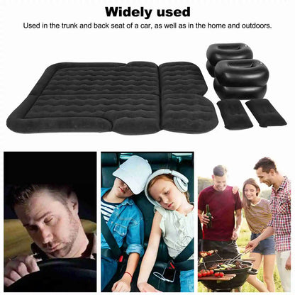 Car Air Mattress Vehicle Inflatable Thickened Travel Bed Comfortable and Sturdy Sleeping Pad Camping Accessory Car Supplies