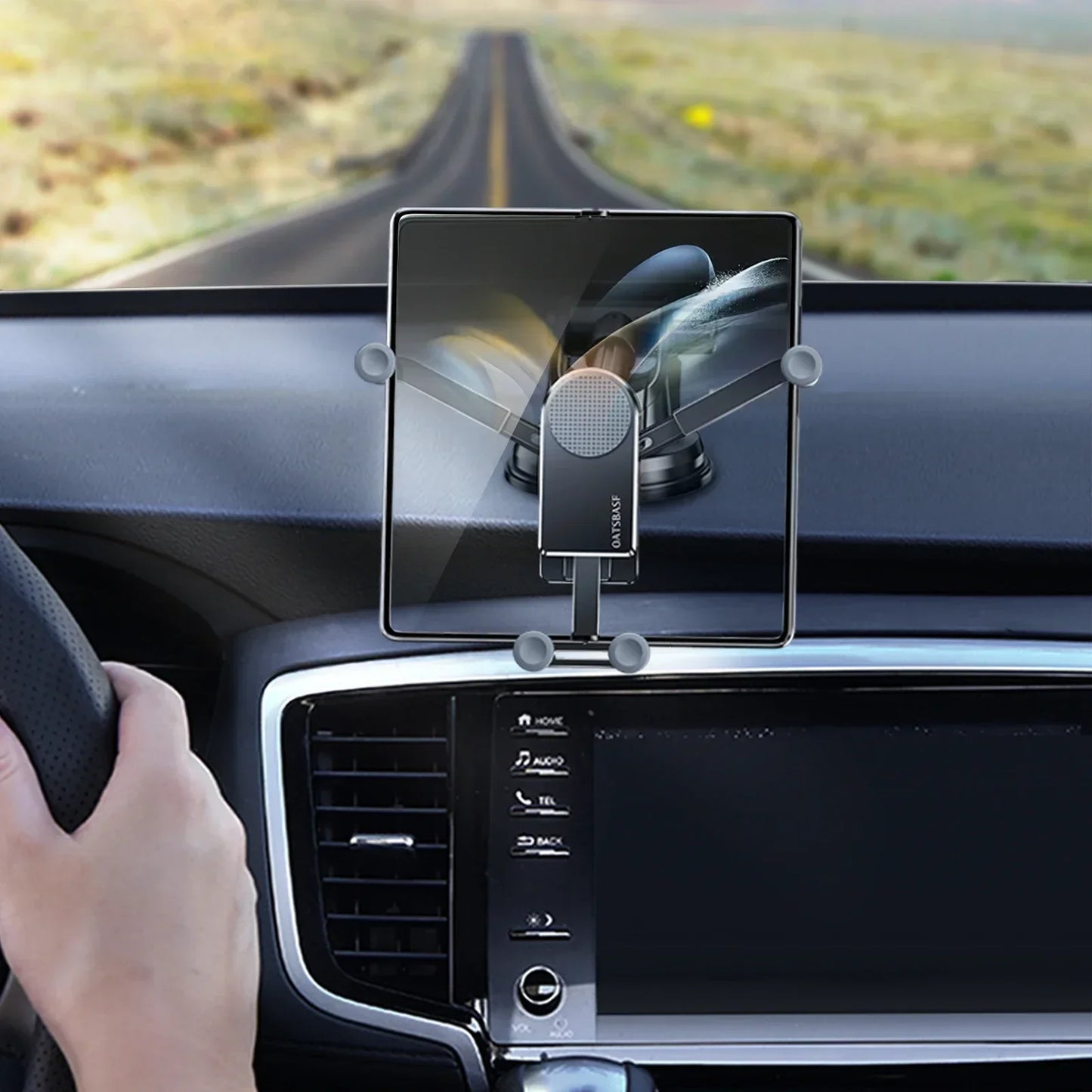 Eary for Z fold 7 6 5 Car Phone Holder Stand Mount Dashboard Suction Cup Bracket With 360°Rotate for Samsung S25 iPhone Xiaomi