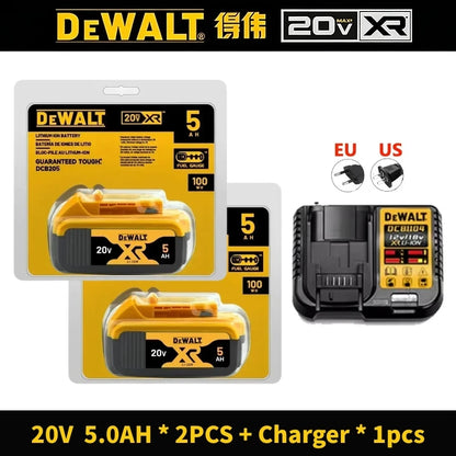 100% Original DeWalt 20V 6Ah 5Ah Battery Power Tool Replacement for DeWalt DCB206 DCB205 DCB202 DCB200 18V 20V Power Tool