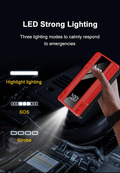 EAFC 1000A/1200A Jump Starter Power Bank Portable Charger Starting Device for 3.0L Emergency Car Battery Jump Starter