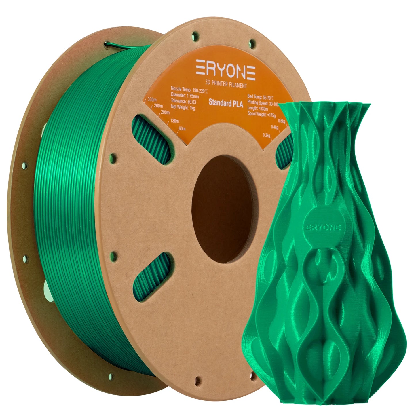 ERYONE 1/5/10KG Standard PLA Premium Filament 1.75mm 3D Print, Multicolor Available,big sale 1kg pla filament,1kg/spool