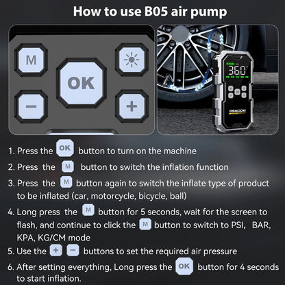 Car Jump Starter With Air Compressor LCD Screen 21800mAh Portable Booster Charger 6000A Powerful Car Battery Starting Devi