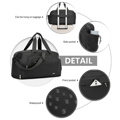 Kono Sports Duffle Bag with Shoes Compartment and Shoulder Strap Waterproof Gym Bag for Men and Women