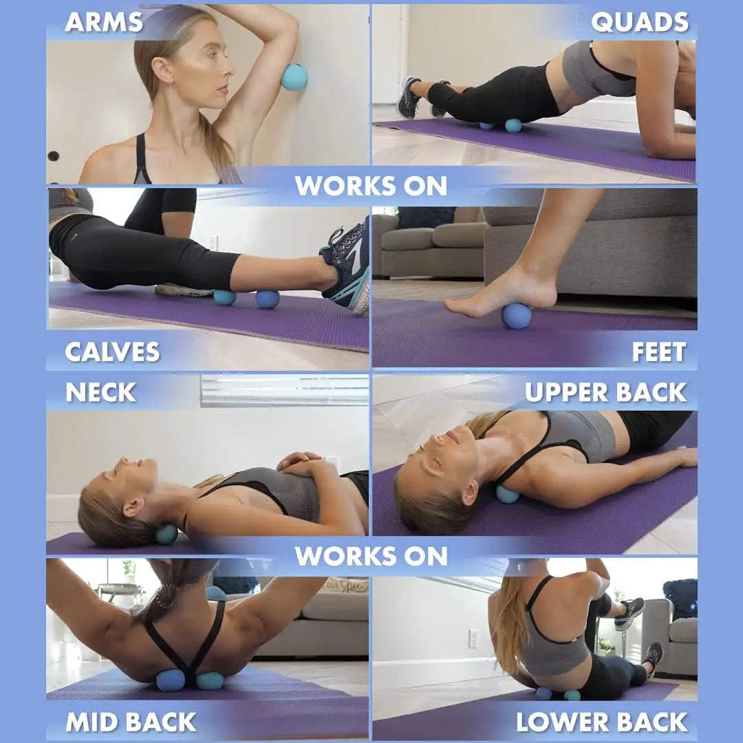 63mm Acupoint Physical Massage Balls,Therapy Lacrosse Ball,Trigger Point Therapy and Myofascial Release,Foot Plantar Fasciitis