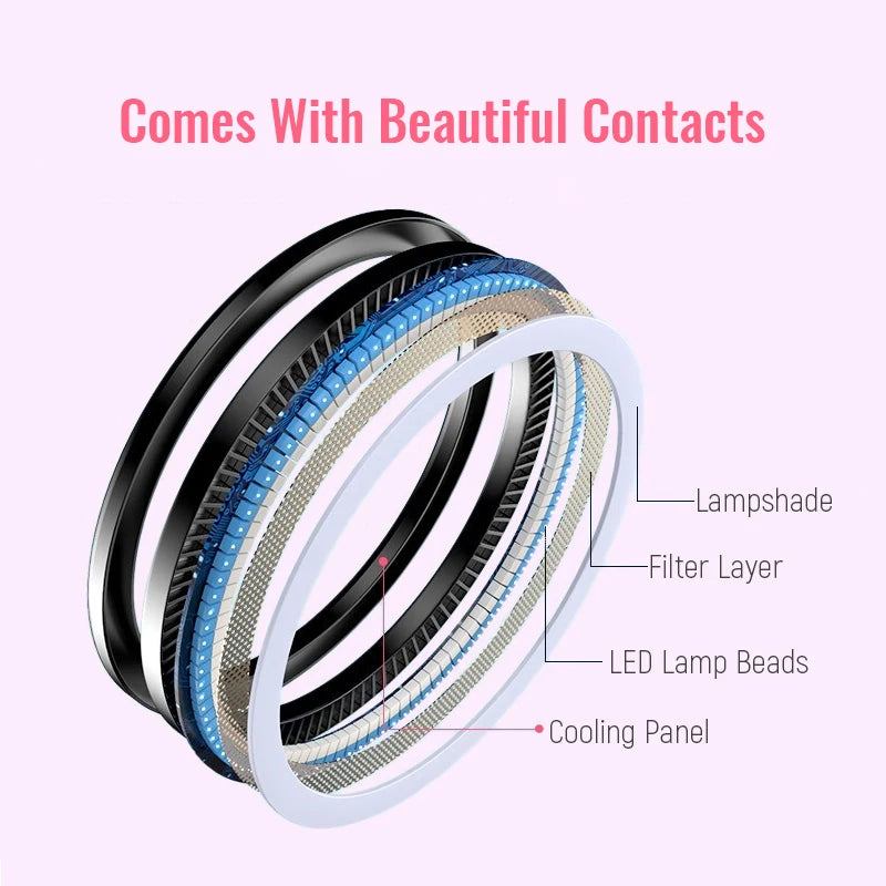 26cm 10inch Led Selfie Ring Light Round Ring Lamp with Phone Holder Photography Fill Lighting with Tripod for Youtube Live Video