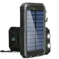 Solar Power Bank Waterproof Large Capacity Powerbank Fast Charging External Battery with SOS for IPhone Samsung Xiaomi