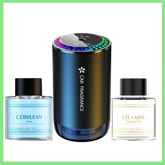 Smart Car Air Freshener with Projector Light - Car Star Top - USB Rechargeable Fragrance Diffuser - Adjustable Fragrance Intensi