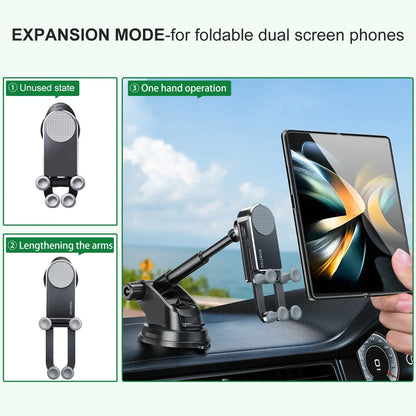 Eary for Z fold 7 6 5 Car Phone Holder Stand Mount Dashboard Suction Cup Bracket With 360°Rotate for Samsung S25 iPhone Xiaomi