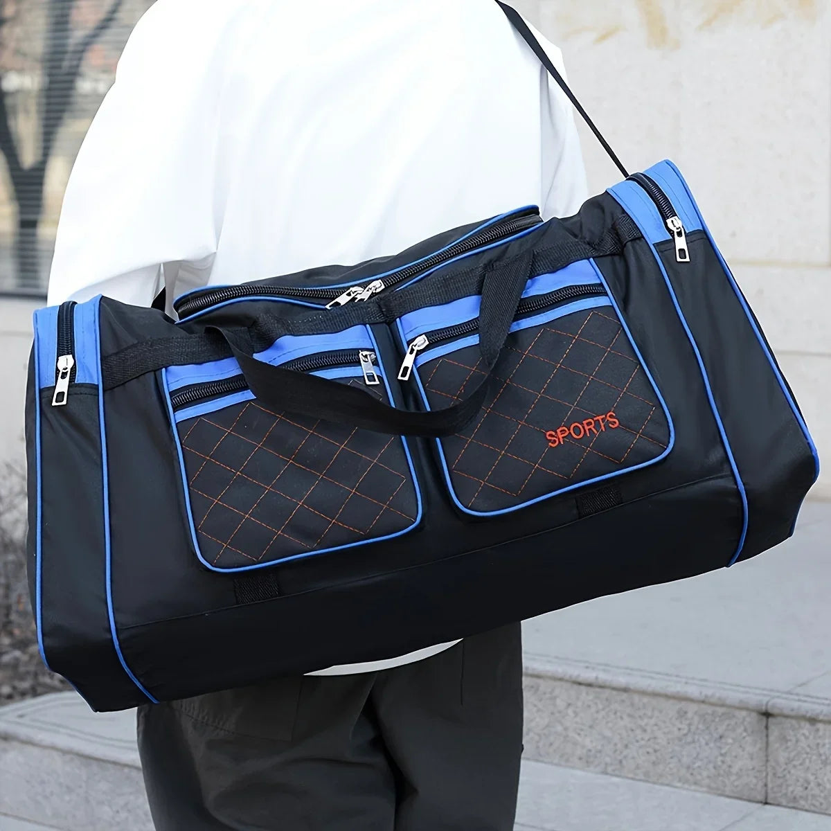 Large Capacity Travel Duffel Bag, Casual Style, Multiple Compartments & Pockets, Perfect for Short Trips, Sports Travel Bag