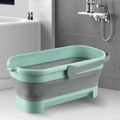 Collapsible Bucket Portable Folding Bucket Car Wash Basin Silicone Washing Bucket Camping Home Foldable Cleaning Mop Bucket