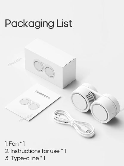 New Hanging Neck Fan Portable Cooling Fan Air Cooler USB Leafless Bladeless Neckband Mini Rechargeable Electric Fans