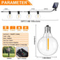 G40 Outdoor Solar String Light Garland LED Solar String Lights 24V Globe Waterproof Hanging Lights for Garden Backyard Cafe