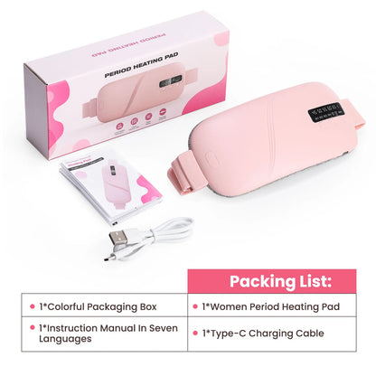 Lady Menstrual Heating Pad Warm Palace Belt Relieve Menstrual Pain Hot Compress Massager Uterus Cold Dysmenorrhea Relieving Belt
