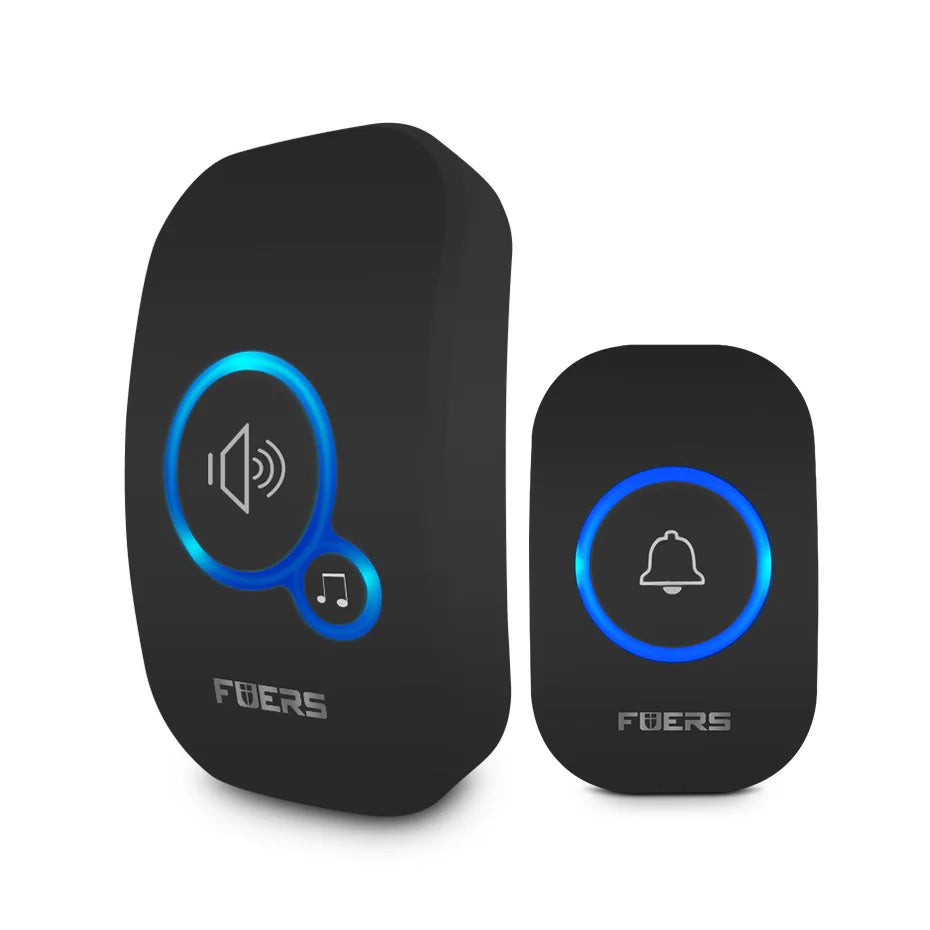 Fuers Wireless Doorbell Waterproof Welcome Chime Home Door Bell Intelligent 32 Songs Smart Alarm With Battery For Store Hotel