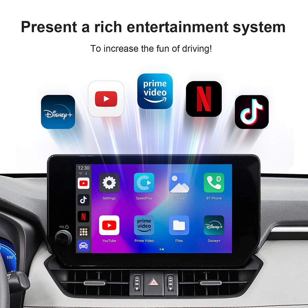 Carplay AI Box Android 13 Wireless Android Auto Smart TV Box For Youtube Netflix Toyota Mazda Hyundai Haval GMC Ford MG VW Kia