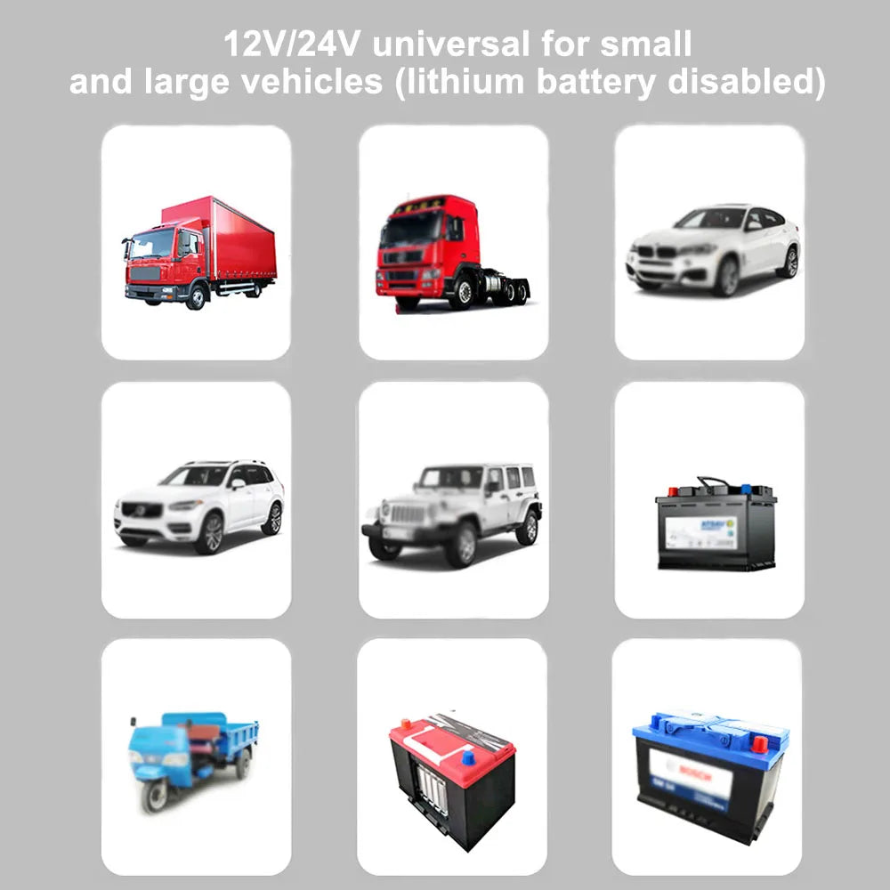 Intelligent Pulse Repair Battery Charger EU Plug 300AH LCD Display For Wet Dry Lead Acid Full Automatic Car Battery Charger 220W