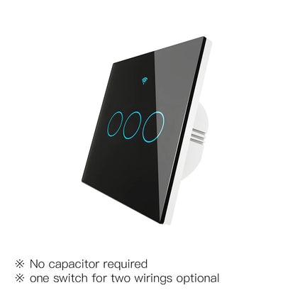 Moes ZigBee Wall Touch Smart Light Switch With Neutral/No Neutral No Capacitor Smart Life Works with Alexa Google Home