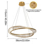 Modern Pendant Light Crystal Led Ceiling Lamp Gold Chandelier Möbius Strip Lustre Luxury Living Dining Room Home Decor Fixture