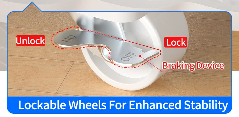 Mobile Extendable Computer Cart Adjustable Stand With Universal Wheels For Office CPU Tower Anti Slip Breathable Design